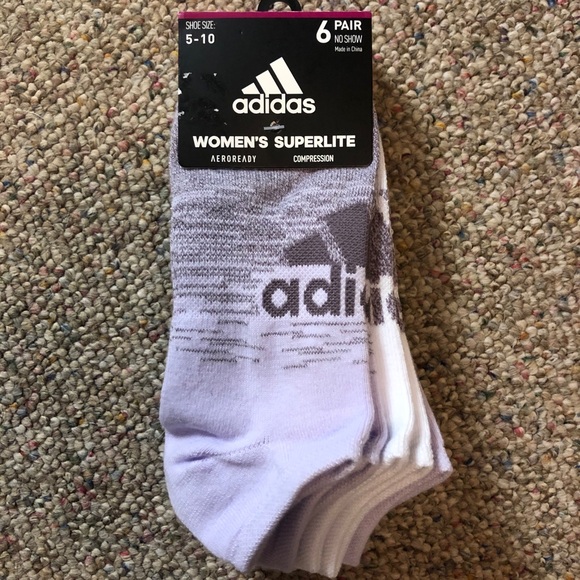 🆕 adidas Superlite No Show Socks 6 Pack - Picture 2 of 11